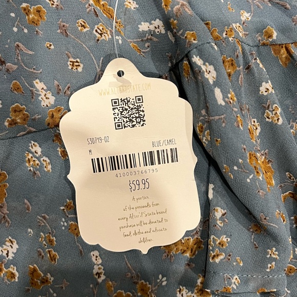 Altar’d State Medium Blue Floral Skirt - Picture 3 of 4